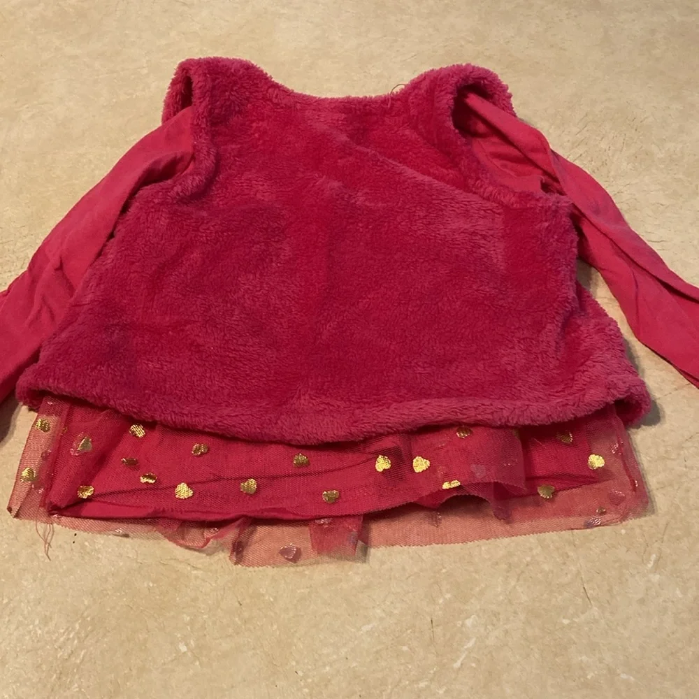18M pink dressy shirt and vest set